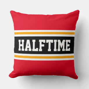 HALFTIME Sporty Bright Red Black Racing Streifen Kissen
