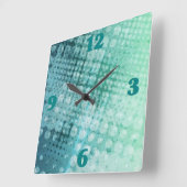 Halfton Pop Minze grüne Wall Uhr (Winkel)