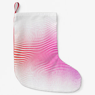 Halftone abstrakter Hintergrund. Mischlinien und d Kleiner Weihnachtsstrumpf