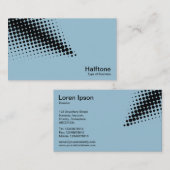 Halftone Arrow - Schwarz mit hellblau 9dc6d8 Visitenkarte (Vorne/Hinten)