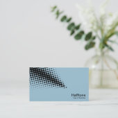 Halftone Arrow - Schwarz mit hellblau 9dc6d8 Visitenkarte (Stehend Vorderseite)