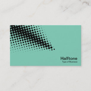 Halftone Arrow - Schwarz mit hellgrün 7dcfb6 Visitenkarte