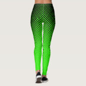 Halftone Black und Green Leggings (Rückseite)