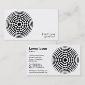 Halftone Circle 01 - Schwarz/Weiß Visitenkarte (Vorne/Hinten)