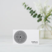 Halftone Circle 01 - Schwarz/Weiß Visitenkarte (Stehend Vorderseite)