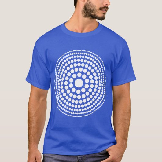 Halftone Circle 01 - Weiß auf Dunkel T-Shirt (Vorderseite)