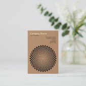 Halftone Circle 02 - Pappe Visitenkarte (Stehend Vorderseite)