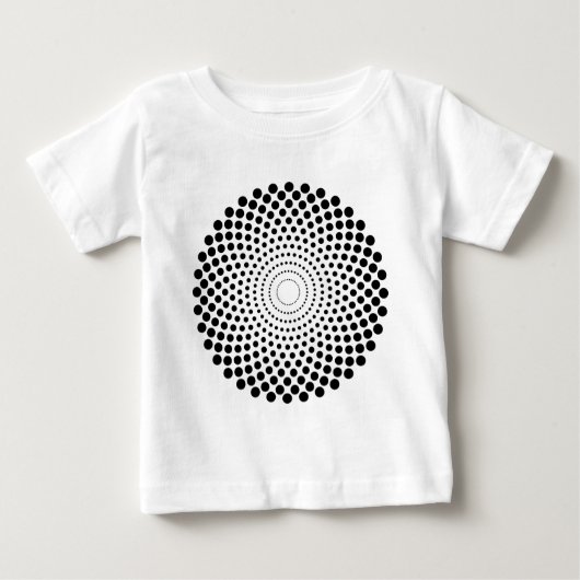Halftone Circle 02 - Schwarz Baby T-shirt (Vorderseite)