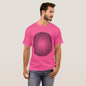 Halftone Circle 02 - Schwarz T-Shirt (Vorne ganz)
