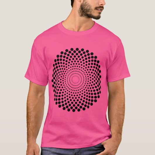 Halftone Circle 02 - Schwarz T-Shirt (Vorderseite)