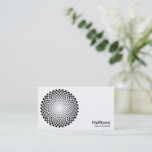Halftone Circle 02 - Schwarz/Weiß Visitenkarte (Stehend Vorderseite)