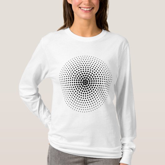 Halftone Circle 03 - Schwarz T-Shirt (Vorderseite)