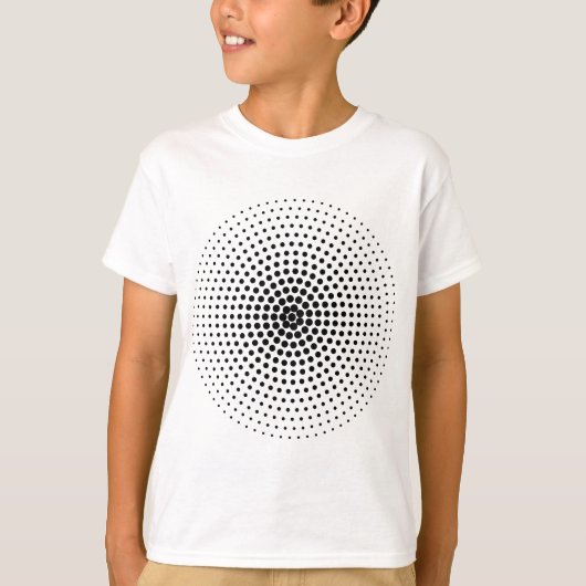 Halftone Circle 03 - Schwarz T-Shirt (Vorderseite)
