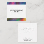 Halftone Colors | Diskontkarten Quadratische Visitenkarte (Vorne/Hinten)