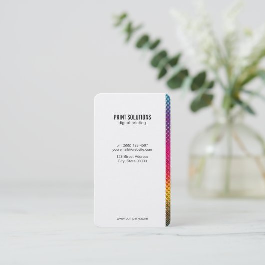 Halftone Colors Visitenkarte (Stehend Vorderseite)