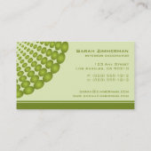 Halftone Designer Lime Visitenkarte (Rückseite)