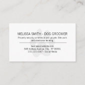 Halftone Dog Paw Visitenkarte (Rückseite)