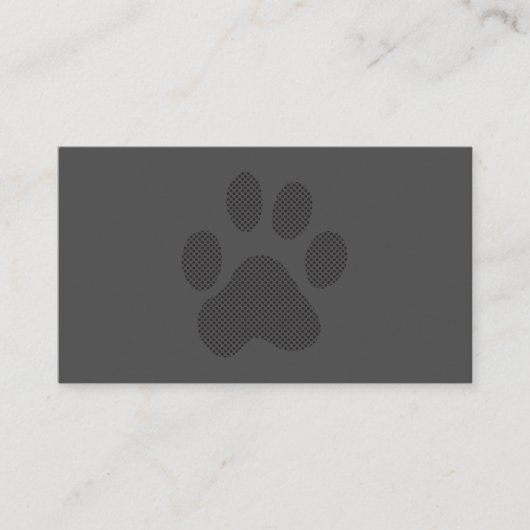 Halftone Dog Paw Visitenkarte (Vorderseite)
