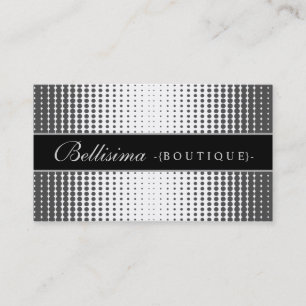 Halftone Dots Ebony Business Card Visitenkarte