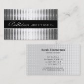 Halftone Dots Ebony Business Card Visitenkarte (Vorne/Hinten)