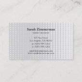 Halftone Dots Ebony Business Card Visitenkarte (Rückseite)