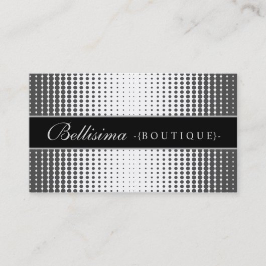 Halftone Dots Ebony Business Card Visitenkarte (Vorderseite)