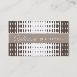 Halftone Dots Mocha Business Card Visitenkarte