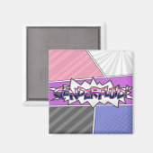 Halftone-Genitalfluidypografie mit Fahne Magnet (Vorderseite/Rückseite)