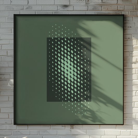 Halftone Glow Retro Art Poster