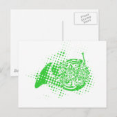 Halftone Horn Postkarte (Vorne/Hinten)