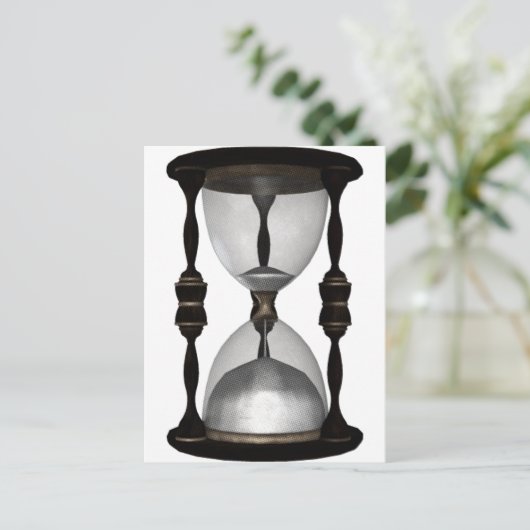 Halftone Hourglass Sand Timer Postkarte (Stehend Vorderseite)