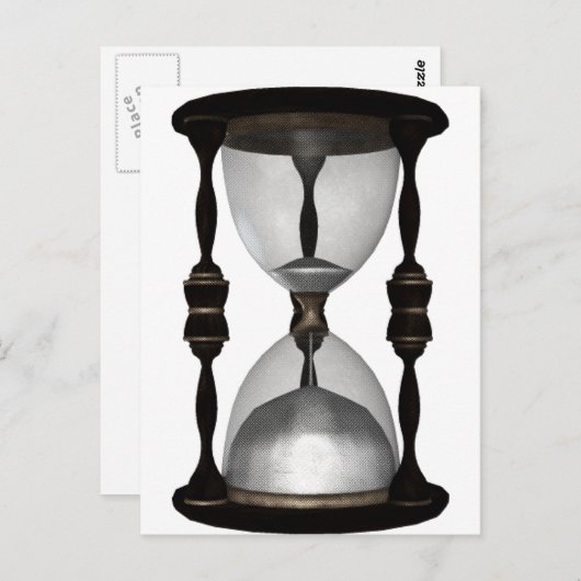 Halftone Hourglass Sand Timer Postkarte (Vorne/Hinten)