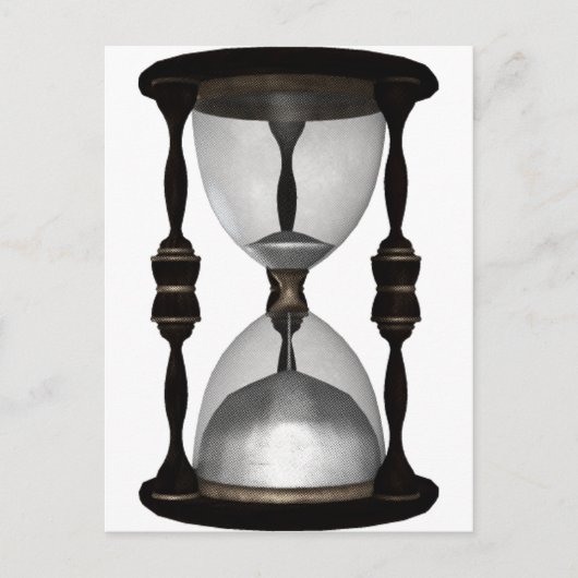 Halftone Hourglass Sand Timer Postkarte (Vorderseite)