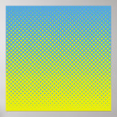 Halftone Illustration Pop, Art, Muster, Comic, Gra Poster (Vorne)