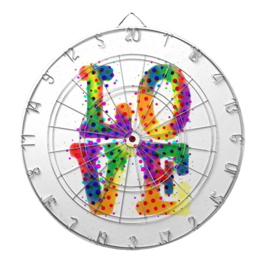 Halftone Liebe Dartscheibe (vorne)