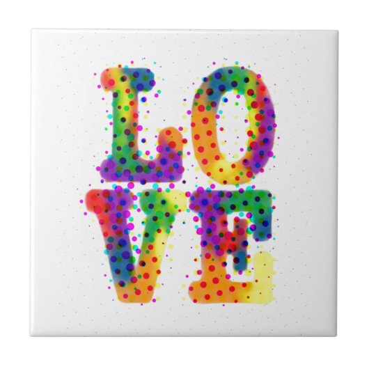 Halftone Liebe Fliese (Vorderseite)