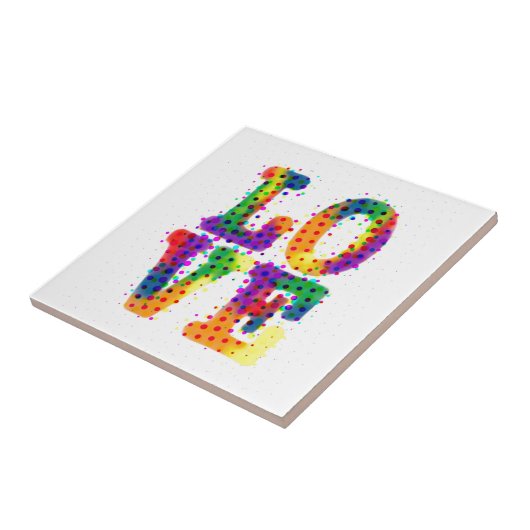 Halftone Liebe Fliese (Seite)