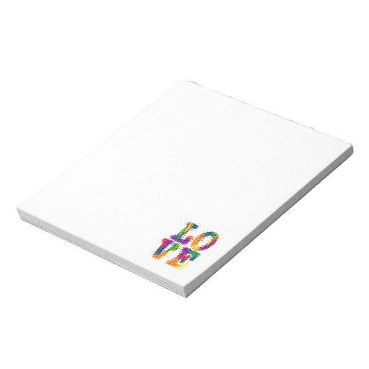 Halftone Liebe Notizblock (Rotiert)