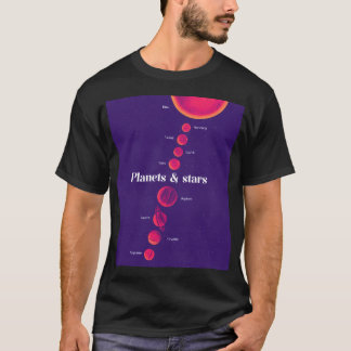 Halftone Planets Stars T-Shirt