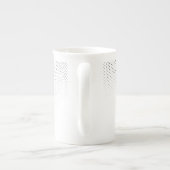Halftone Polka Dot Bone China Tasse (Rückseite)