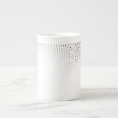 Halftone Polka Dot Bone China Tasse (Vorderseite)