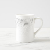 Halftone Polka Dot Bone China Tasse (Rechts)