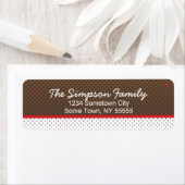 Halftone Red and Brown Return Address Label (Insitu)