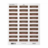 Halftone Red and Brown Return Address Label (Vorne)