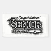 Halftone Retro Glückwunschs Senior Class of 2025 Banner (Horizontal)