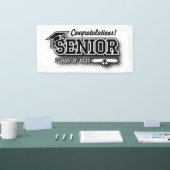 Halftone Retro Glückwunschs Senior Class of 2025 Banner (Messe)