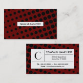halftone Rot Visitenkarte (Vorne/Hinten)