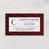 halftone Rot Visitenkarte (Rückseite)