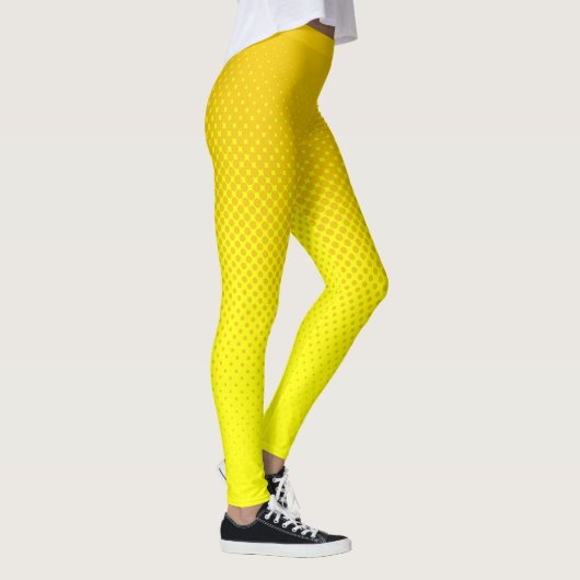 Halftone Senf und Gelb Leggings (Rechts)
