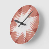 Halftone Star Clock Runde Wanduhr (Winkel)